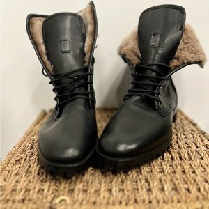 ZARA Size 39 Leather winter boots NWNT
